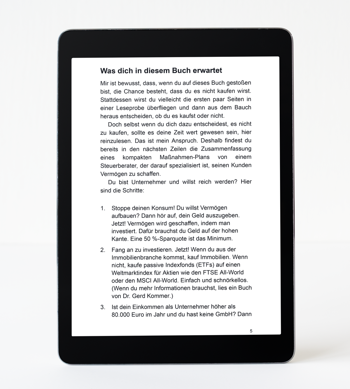 eBook: Steuerbildung & der bodenständige Unternehmer